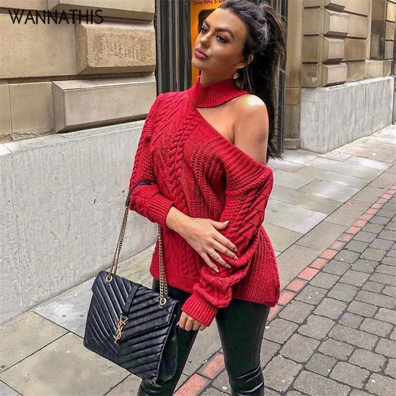 WannaThis One Shoulder Sweater Women Long Sleeve Autumn Winter Top Fashion Sexy Solid Hollow Out Knitted Off Shoulder Streetwear
WannaThis One Shoulder Sweater Women Long Sleeve Autumn Winter Top Fashion Sexy Solid Hollow Out Knitted Off Shoulder Streetwear