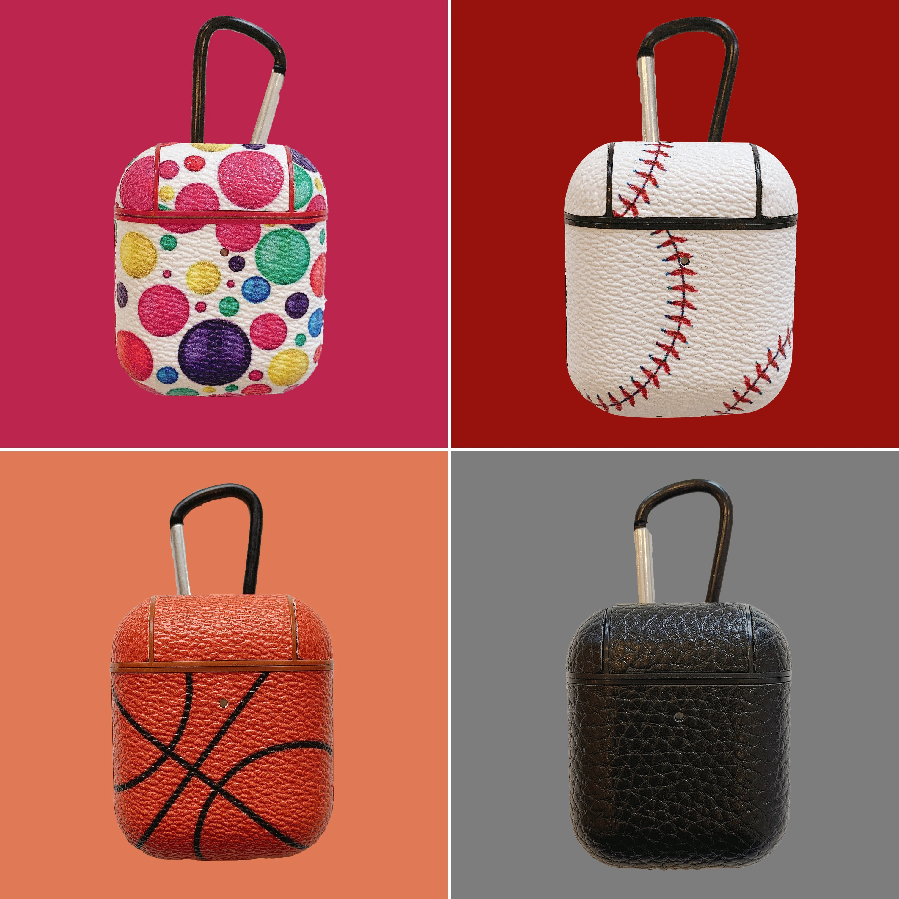 Tennis basketball texture Earphone Headset Accessories PU Leather case For Apple Airpods 1&2 Wireless Bluetooth Headset bags
Tennis basketball texture Earphone Headset Accessories PU Leather case For Apple Airpods 1&2 Wireless Bluetooth Headset bags