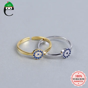 ElfoPlataSi Minimalist 925 Sterling Silver Round Blue Twinkling CZ Eye Opening Finger Ring For Women Wedding Party Jewelry DS968 
ElfoPlataSi Minimalist 925 Sterling Silver Round Blue Twinkling CZ Eye Opening Finger Ring For Women Wedding Party Jewelry DS968