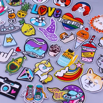 Prajna Cute Dog Cat Animals Embroidered Patches For Clothing DIY Cartoon Unicorn Rainbow Iron On Patches Stripes On Kids Clothes
Prajna Cute Dog Cat Animals Embroidered Patches For Clothing DIY Cartoon Unicorn Rainbow Iron On Patches Stripes On Kids Clothes