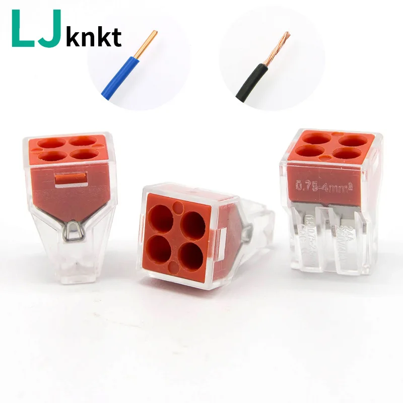 PCT-104 quick wire connector one-in-three-out terminal wiring Current 32A power 7KW Solid Size 0.08/4mm2 made in China
PCT-104 quick wire connector one-in-three-out terminal wiring Current 32A power 7KW Solid Size 0.08/4mm2 made in China
