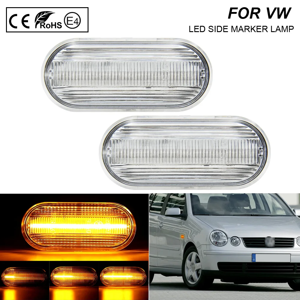 2xPCS Clear Dynamic LED Side Marker Turn Signal Light Lamp For VW Bora 01-11 Golf 98-09 Passat 01-05 Polo 03-16 Jetta 99- Sharan
2xPCS Clear Dynamic LED Side Marker Turn Signal Light Lamp For VW Bora 01-11 Golf 98-09 Passat 01-05 Polo 03-16 Jetta 99- Sharan