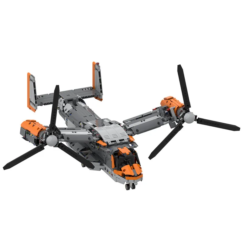 New V-22 Osprey Aircraft Model with Motor MOC Military Set Plane Fighter Building Blocks Military Kids Diy Toys Christmas Gifts
New V-22 Osprey Aircraft Model with Motor MOC Military Set Plane Fighter Building Blocks Military Kids Diy Toys Christmas Gifts