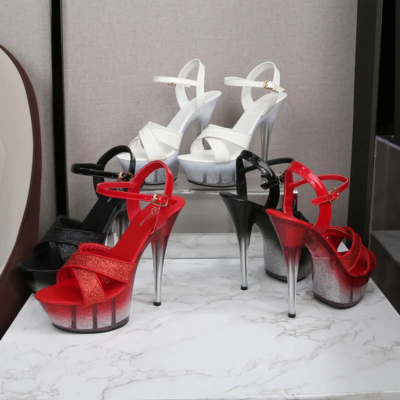 Cross Belt Sexy Sequins Women Nightclub Show Platform Super High Heel Sandals 14 CM Party Club Stripper Model Pole Dancing Shoes
Cross Belt Sexy Sequins Women Nightclub Show Platform Super High Heel Sandals 14 CM Party Club Stripper Model Pole Dancing Shoes