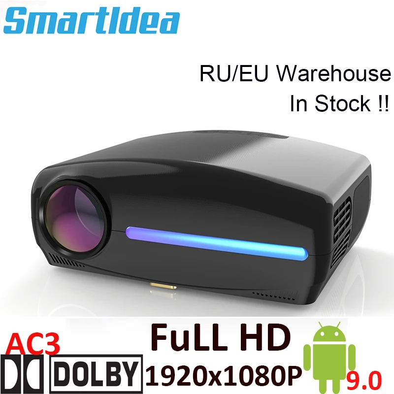 Smartldea S2 1920*1080P светодиодный проектор 4D цифровой Keystone Android 10 WiFi опционально Full HD Smart