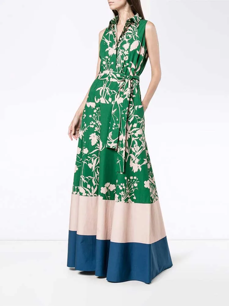 Spring Summer Tide Women Party Dress Vintage Sleeveless Patchwork Maxi Dress Beach Boho Elegant Print A-Line Dress
Spring Summer Tide Women Party Dress Vintage Sleeveless Patchwork Maxi Dress Beach Boho Elegant Print A-Line Dress