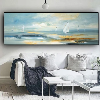 Natural Abstract Boat Landscape Oil Painting on Canvas Cuadros Posters and Prints Scandinavian Wall Art Picture for Living Room
Natural Abstract Boat Landscape Oil Painting on Canvas Cuadros Posters and Prints Scandinavian Wall Art Picture for Living Room