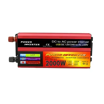 2000W DC to AC Car Solar Power Inverter Charger Converter Adapter Voltage Transformer Modified Sine Wave with USB Port
2000W DC to AC Car Solar Power Inverter Charger Converter Adapter Voltage Transformer Modified Sine Wave with USB Port