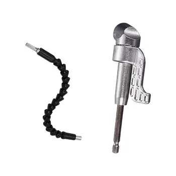Right Angle Driver Angle Extension Hex Drill Bit Screwdriver Socket Holder Power Screwdriver Drill with universal Flexible Shaf 
Right Angle Driver Angle Extension Hex Drill Bit Screwdriver Socket Holder Power Screwdriver Drill with universal Flexible Shaf