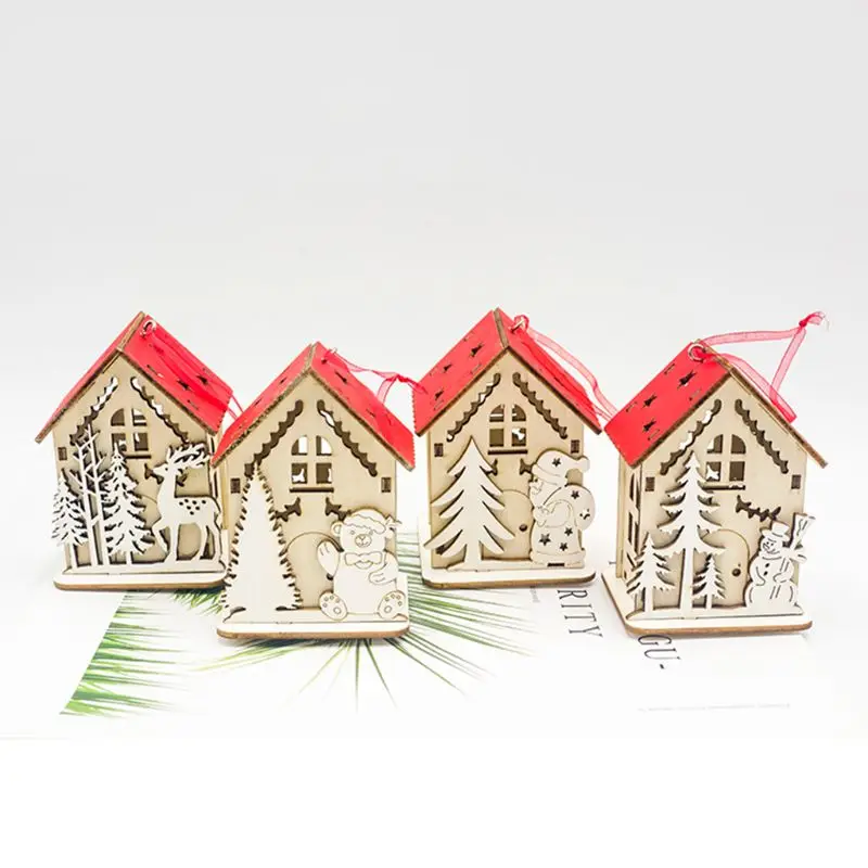 Festival LED Wooden House Christmas Tree Hanging Decoration Snowman Deer Bear Santa Claus Holiday Xmas Gift 
Festival LED Wooden House Christmas Tree Hanging Decoration Snowman Deer Bear Santa Claus Holiday Xmas Gift