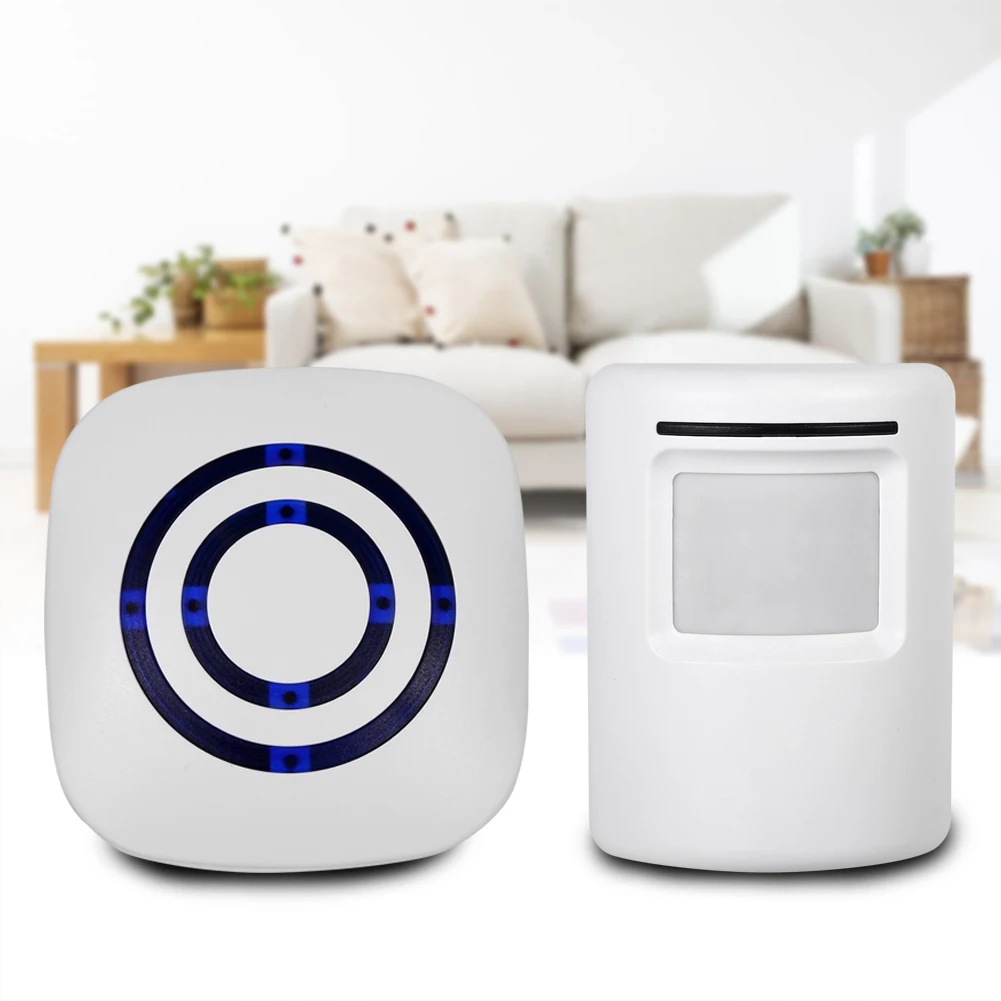 Driveway Patrol Garage Motion Sensor Wireless Alert Secure System Alarm Doorbell EU Plug | Обустройство дома