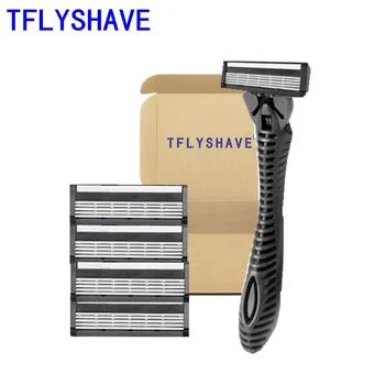 TFLYSHAVE Men 5 Layer Shaver Razor Blade Sharp High Quality Disposable Razor 1 Holder 4 Blade Travel Wear Sharp Deep Facial
TFLYSHAVE Men 5 Layer Shaver Razor Blade Sharp High Quality Disposable Razor 1 Holder 4 Blade Travel Wear Sharp Deep Facial