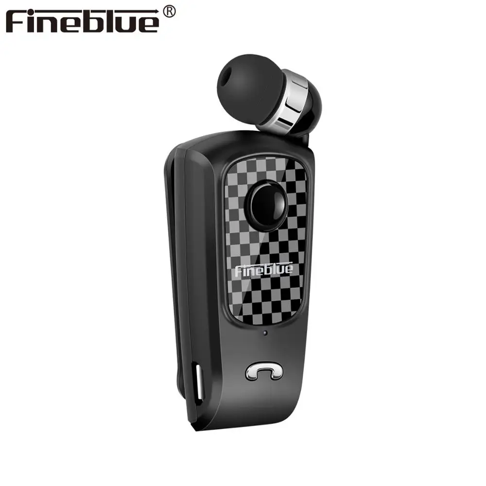 

Fineblue F PLUS Mini Wireless Clip-on Bluetooth V4.0 Headset Head phone Hands-free with Mic vibration alert carbon design
