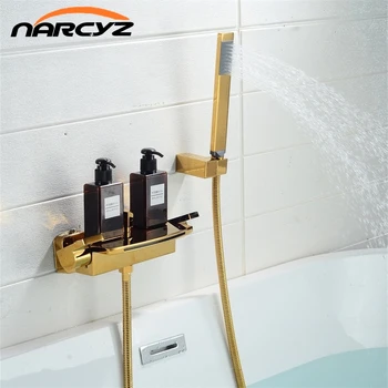 Bathtub Faucets Gold Bath Shower Set Black Shower Set Bathtub Mixer Tap Dual Contral Shower Wall Mounted For Bathroom XT413
Bathtub Faucets Gold Bath Shower Set Black Shower Set Bathtub Mixer Tap Dual Contral Shower Wall Mounted For Bathroom XT413