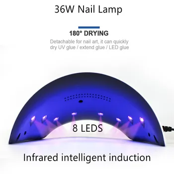 36W Nail Lamp Infrared intelligent induction Dry quickly and efficiently in 10s Four-gear timing function
36W Nail Lamp Infrared intelligent induction Dry quickly and efficiently in 10s Four-gear timing function