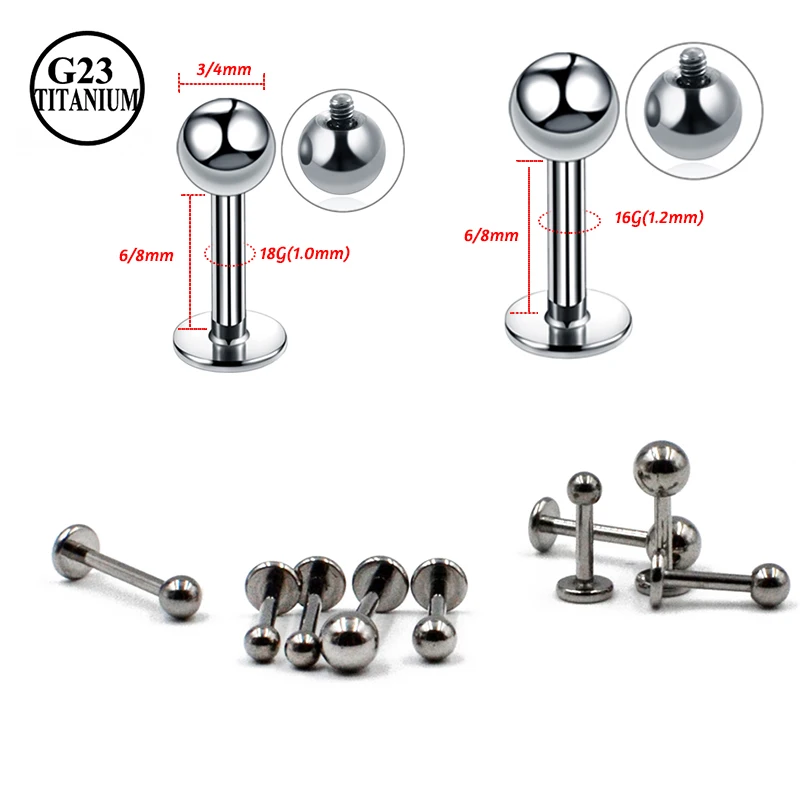 2Pcs Unique 18G G23 Solid Titanium Internally Threaded Lip Ring Labret Ear Tragus Cartilage Earrings Morne Rings Body Jewelry
2Pcs Unique 18G G23 Solid Titanium Internally Threaded Lip Ring Labret Ear Tragus Cartilage Earrings Morne Rings Body Jewelry