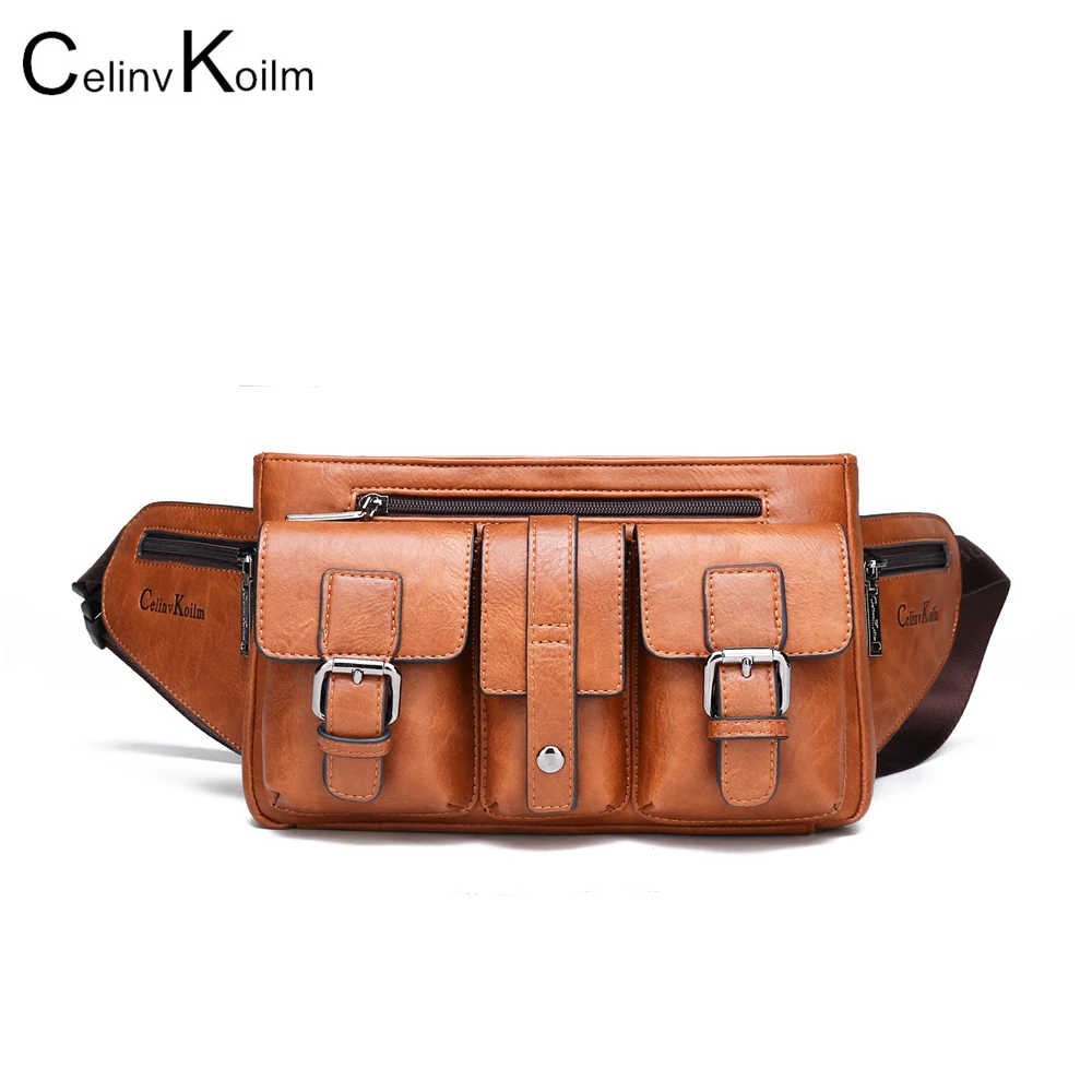 Celinv Koilm Brand Waist Bags Fanny Pack Male Belt Bag Shoulder Crossbody Waist Packs Leather Chest Phone Pouch Hiking Daypack 
Celinv Koilm Brand Waist Bags Fanny Pack Male Belt Bag Shoulder Crossbody Waist Packs Leather Chest Phone Pouch Hiking Daypack