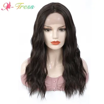 X-TRESS Black Color Wave Middle Part Lace Front Wigs 20inch Medium Synthetic Wigs For White Women Heat Resistant Cosplay Wigs
X-TRESS Black Color Wave Middle Part Lace Front Wigs 20inch Medium Synthetic Wigs For White Women Heat Resistant Cosplay Wigs