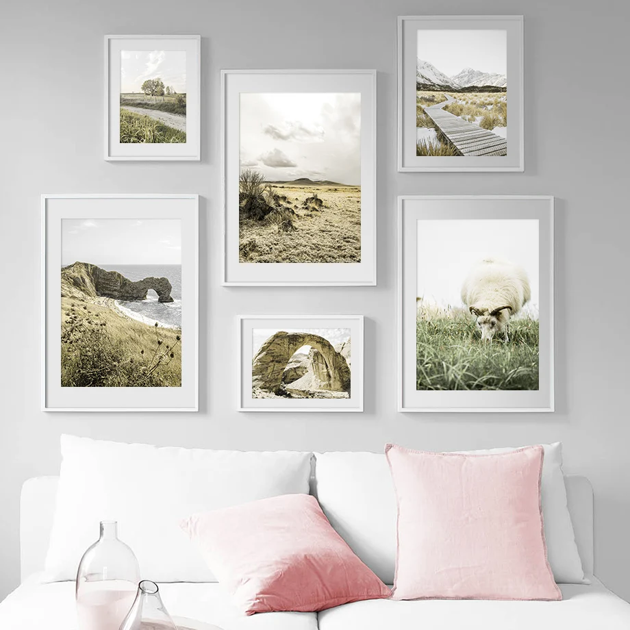 Waliicorners Wall Art Canvas Painting Wall Pictures Durdle Door Sea Sheep Grassland Field Nordic Posters 13 H6d68b49ee41d42b5b33dbffaae80ff40H