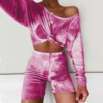 Women 2020 Summer Rainbow Tie-dyeing Print Pajama Set Long Sleeve Top Elastic Waist Shorts Set Night Sleepwear Indoor Homewear
Women 2020 Summer Rainbow Tie-dyeing Print Pajama Set Long Sleeve Top Elastic Waist Shorts Set Night Sleepwear Indoor Homewear