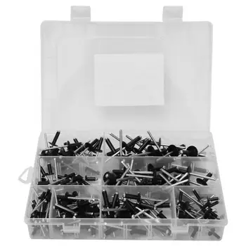 200Pcs Black Blind River Kit High Strength Round Head Blind Rivets Assortment Kit Fastener Hardware Tools
200Pcs Black Blind River Kit High Strength Round Head Blind Rivets Assortment Kit Fastener Hardware Tools