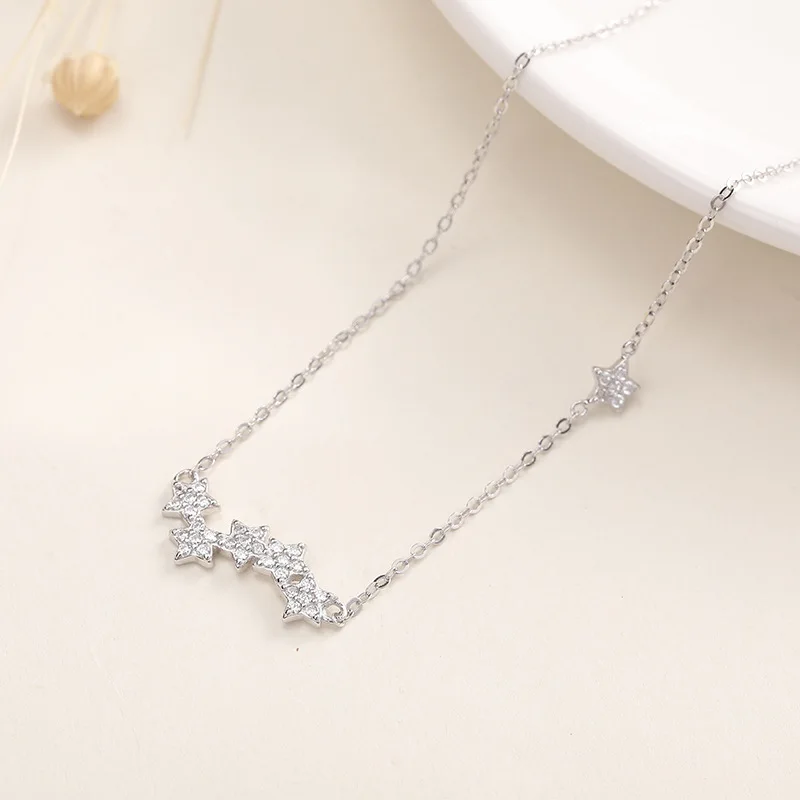Ingenuity 925 Sterling Necklace South Korea Dongdaemun Accessories Five-pointed Star Pendant Necklace Ornament 
Ingenuity 925 Sterling Necklace South Korea Dongdaemun Accessories Five-pointed Star Pendant Necklace Ornament