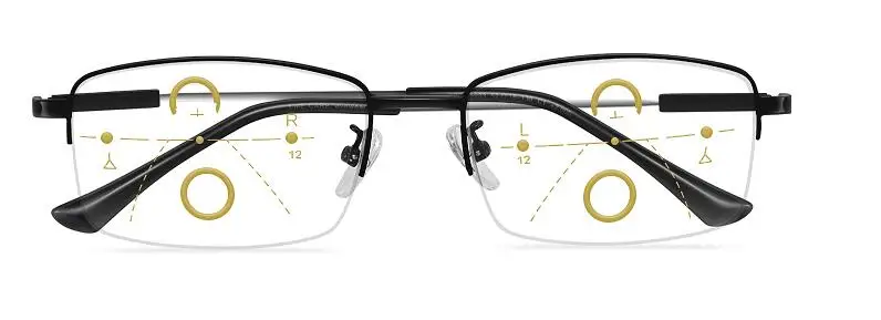 Progresywne okulary do czytania lub pracy przy komputerze Multifocus Blokujące niebieskie światło Zawias sprężynowy ze stopu tytanu 12 H6d6a86802be240eabd7f0507528c153ak