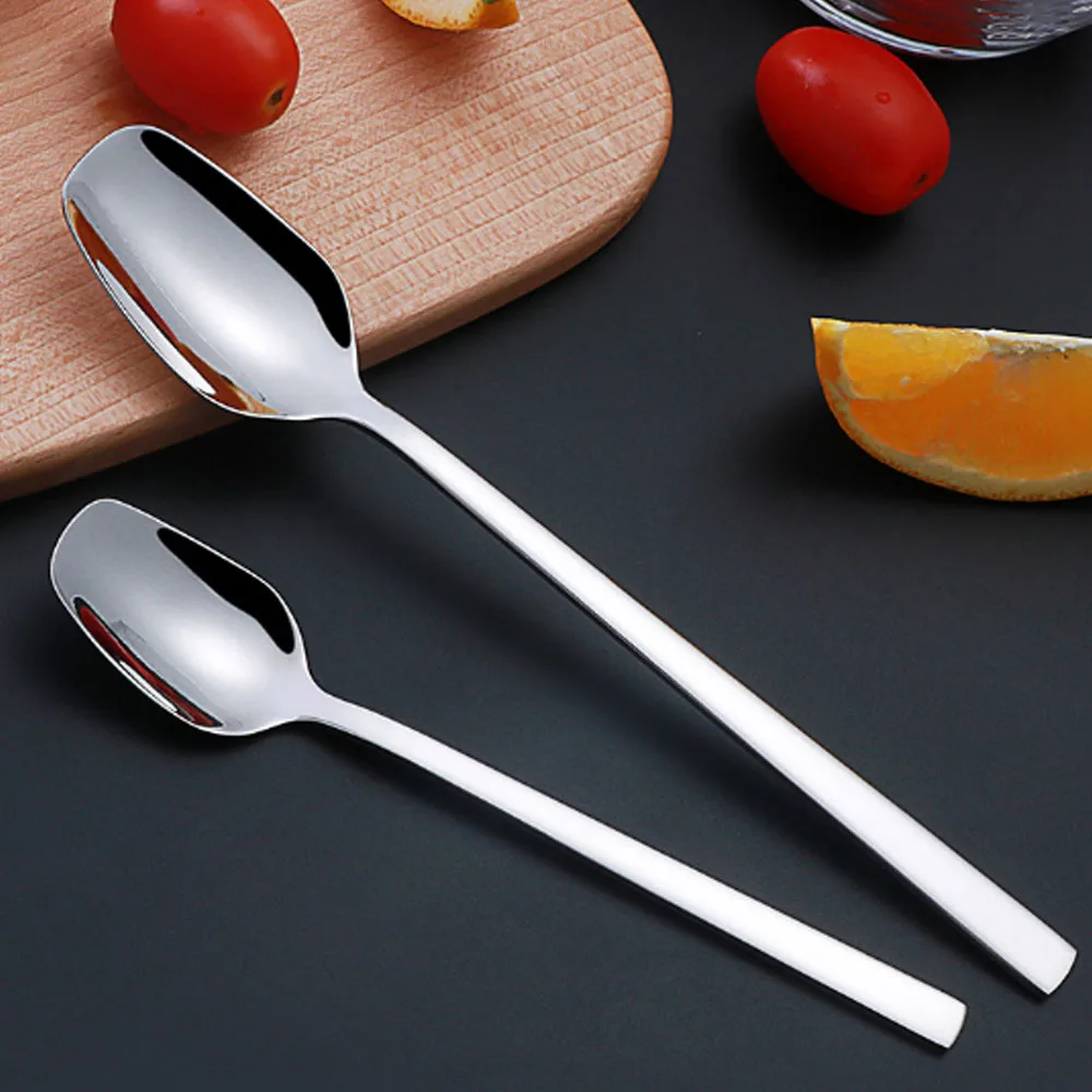 Stainless steel tableware 304 Korean spoon stainless steel spoon coffee European style long handle spoon square head spoon
Stainless steel tableware 304 Korean spoon stainless steel spoon coffee European style long handle spoon square head spoon