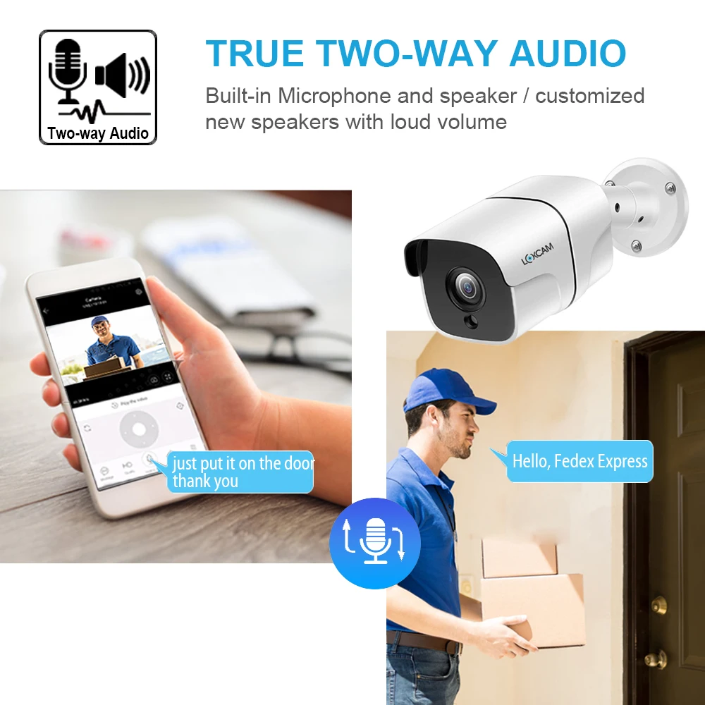 LOXCAM H.265+ 16CH 4K 5MP CCTV System NVR Kit 5MP Super Outdoor Two way Audio Security IP Camera set LOXCAM H.265+ 16CH 4K 5MP CCTV System NVR Kit 5MP Super Outdoor Two way Audio Security IP Camera set
