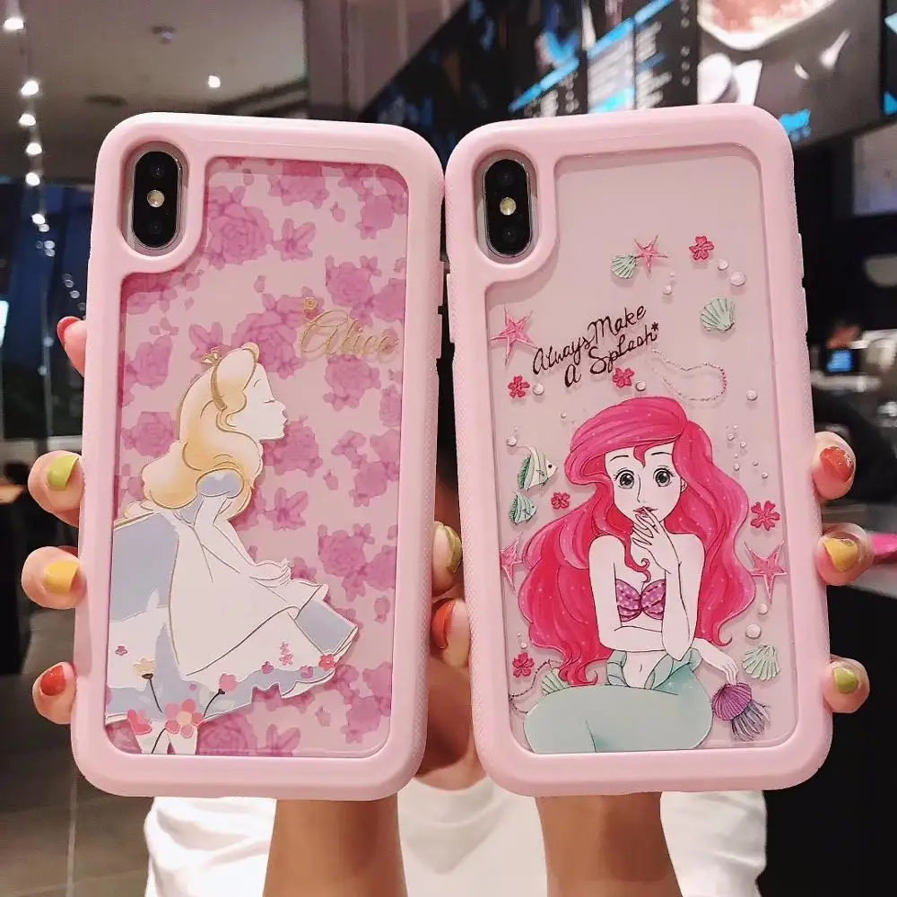 Cartoon Pink Mermaid Alices luxury 3 in 1 Scrub Anti-fall Emboss Silicone Soft cover for iphone MAX XS XR 6 7 8plus X phone case
Cartoon Pink Mermaid Alices luxury 3 in 1 Scrub Anti-fall Emboss Silicone Soft cover for iphone MAX XS XR 6 7 8plus X phone case