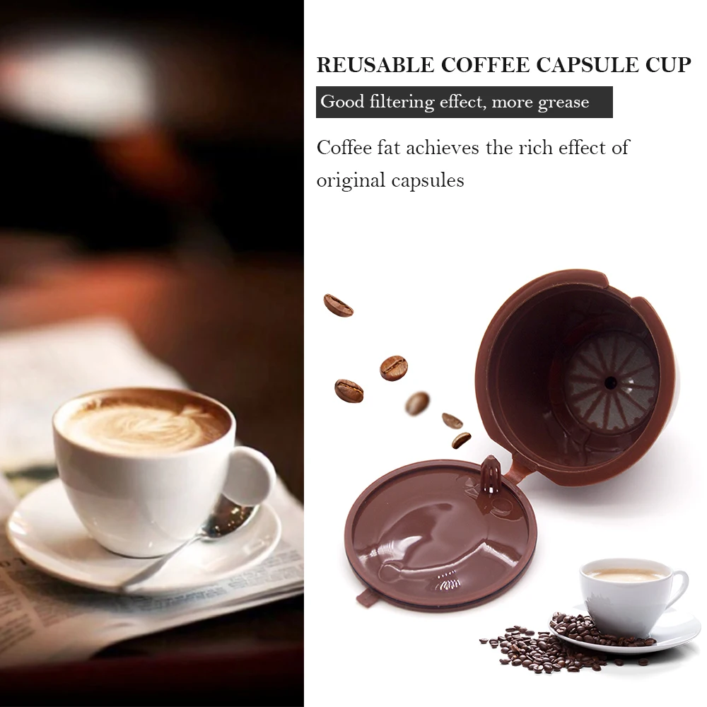 4/2 Pcs Fit For Dolce Gusto Coffee Filter Cup Reusable Coffee Capsule Filters For Nespresso With Spoon Brush Kitchen Accessories
4/2 Pcs Fit For Dolce Gusto Coffee Filter Cup Reusable Coffee Capsule Filters For Nespresso With Spoon Brush Kitchen Accessories