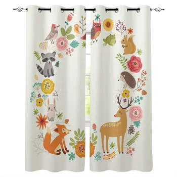 Animal Wreath Cartoon Deer Fox Squirrel Window Treatments Curtains Valance Living Room Kitchen Outdoor Indoor Drapes Fabric
Animal Wreath Cartoon Deer Fox Squirrel Window Treatments Curtains Valance Living Room Kitchen Outdoor Indoor Drapes Fabric