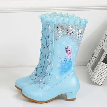 Girls boots 2020 autumn new high-barrel wild plus velvet children's high-heeled princess boots
Girls boots 2020 autumn new high-barrel wild plus velvet children's high-heeled princess boots