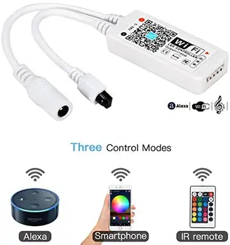 WiFi Remote Controller Wireless RGB LED Light Strip Android iOS Smart Phone APP Alexa Voice Control
WiFi Remote Controller Wireless RGB LED Light Strip Android iOS Smart Phone APP Alexa Voice Control
