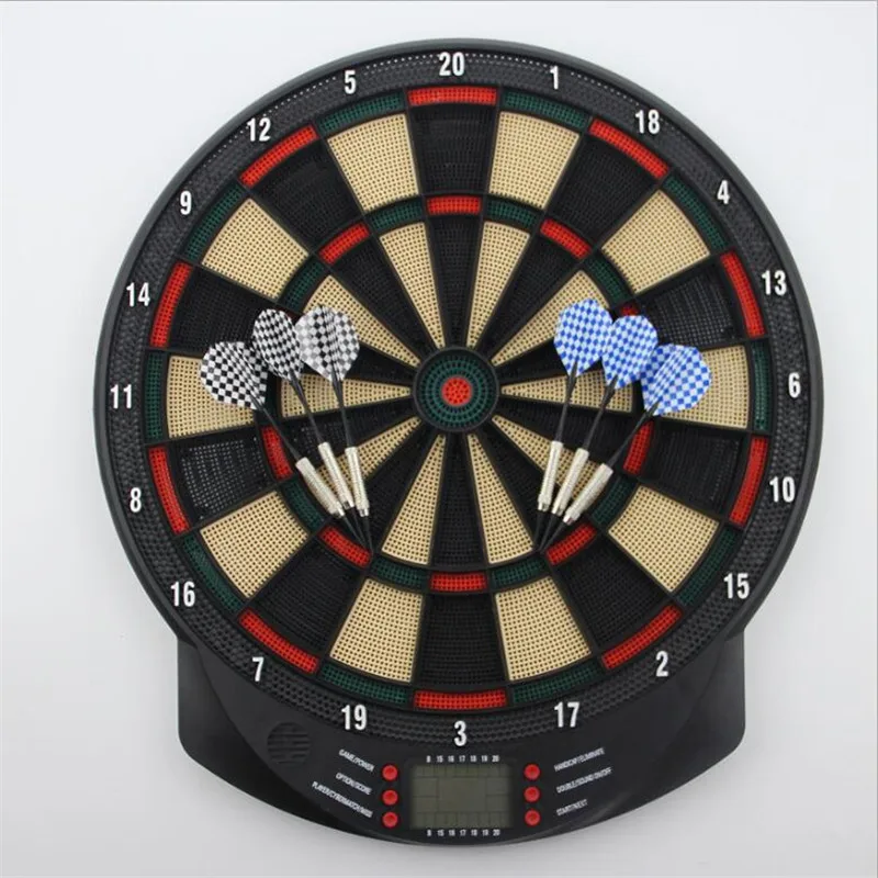 15 Inch Electronic Darts Board Set LCD Display Automatic Score Dart Plate Scoring Board With Voice 27 Games With 6pc Soft Darts
15 Inch Electronic Darts Board Set LCD Display Automatic Score Dart Plate Scoring Board With Voice 27 Games With 6pc Soft Darts