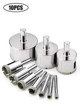 10PCS Diamond Drill Bits Hole Saw Drill Bits Hollow Extractor Remover Set Tools for Glass Ceramics Porcelain Ceramic Tile
10PCS Diamond Drill Bits Hole Saw Drill Bits Hollow Extractor Remover Set Tools for Glass Ceramics Porcelain Ceramic Tile