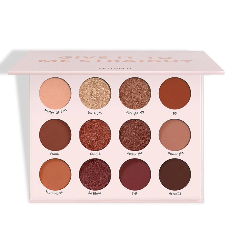 12-color Glitter Eye Shadow Palette Long-lasting Shiny Matte Eye Shadow Pearlescent Beauty Make up set Cosmetics Tools Hot
12-color Glitter Eye Shadow Palette Long-lasting Shiny Matte Eye Shadow Pearlescent Beauty Make up set Cosmetics Tools Hot