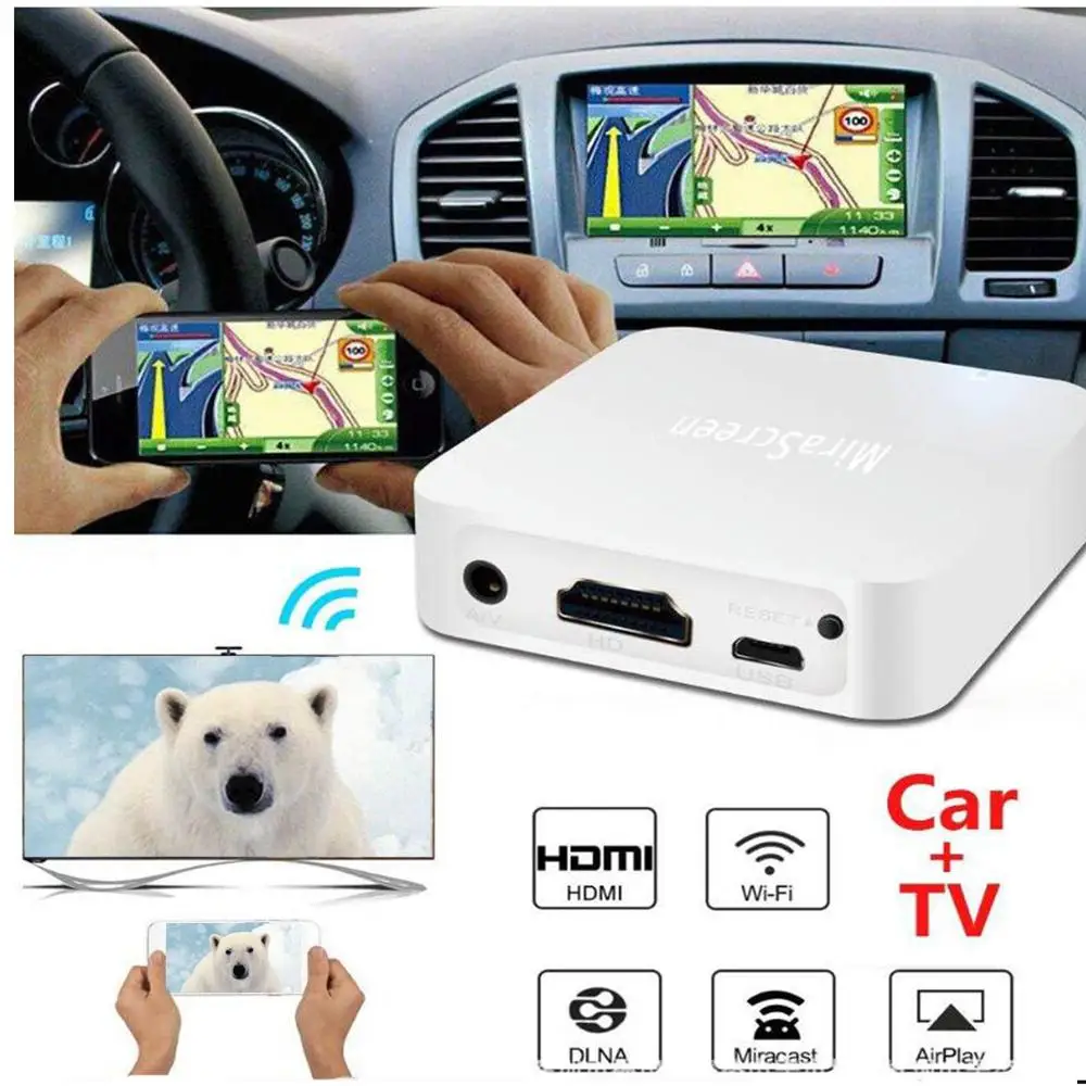 Интеллектуальный беспроводной адаптер дисплея AV + HDTV интерфейс 1920x1080P Wifi Дисплей