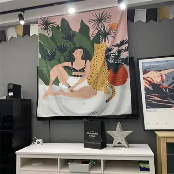 SALES GIRL AND LEOPARD GROVE WALL TAPESTRY HUMAN ANIMAL DECORATIVE BLANKET CLOTH CRAFT CURTAIN ARTS TV COVER BED HANGING CLOTH
SALES GIRL AND LEOPARD GROVE WALL TAPESTRY HUMAN ANIMAL DECORATIVE BLANKET CLOTH CRAFT CURTAIN ARTS TV COVER BED HANGING CLOTH