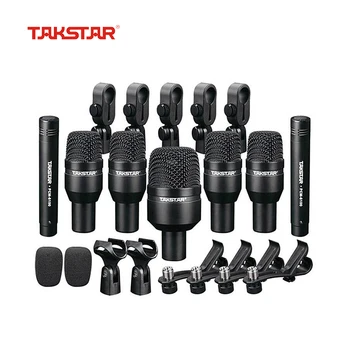 TAKSTAR DMS-D7 Wired Microphone Mic Kit with 1 Big Drum Microphone 4 Small Drum Microphones 2 Condenser Microphones 
TAKSTAR DMS-D7 Wired Microphone Mic Kit with 1 Big Drum Microphone 4 Small Drum Microphones 2 Condenser Microphones