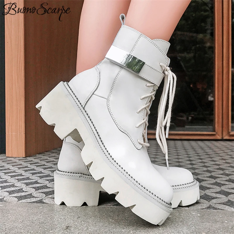 Buono Scarpe/Женская обувь Женские ботильоны Botas Mujer Обувь из натуральной кожи Цвет
