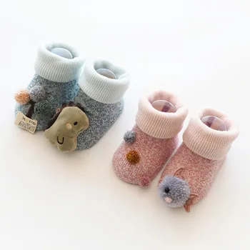 Baby Slipper Socks Autumn/winter Casual Cute Cartoon Pattern Cotton Thicken Coral Fleece Warm Children's Slipper Socks New
Baby Slipper Socks Autumn/winter Casual Cute Cartoon Pattern Cotton Thicken Coral Fleece Warm Children's Slipper Socks New