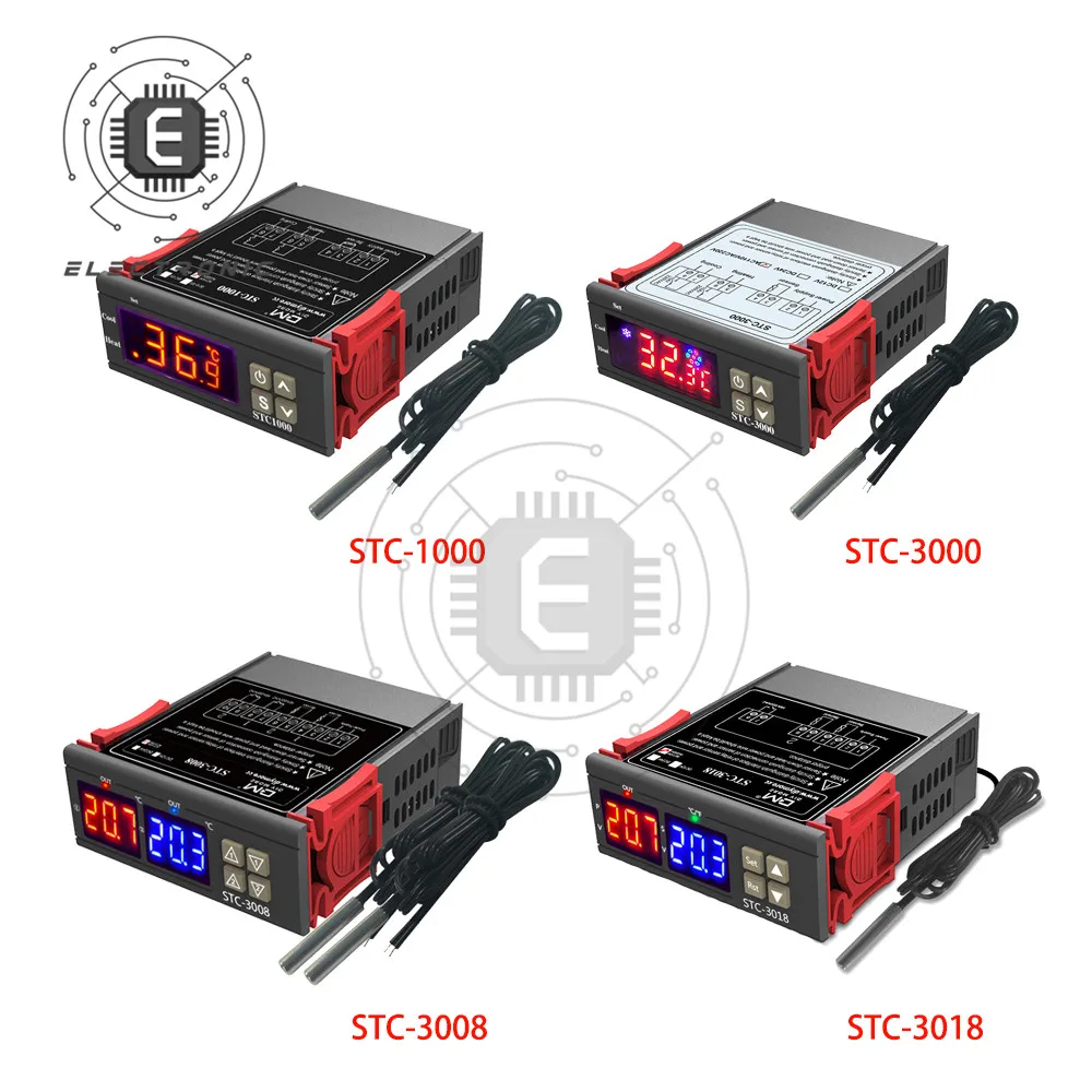 STC-1000 STC-3000 STC-3008 STC-3018 LED Digital Temperature Controller Thermostat Thermoregulator Incubator 12V 24V 110V 220V
STC-1000 STC-3000 STC-3008 STC-3018 LED Digital Temperature Controller Thermostat Thermoregulator Incubator 12V 24V 110V 220V