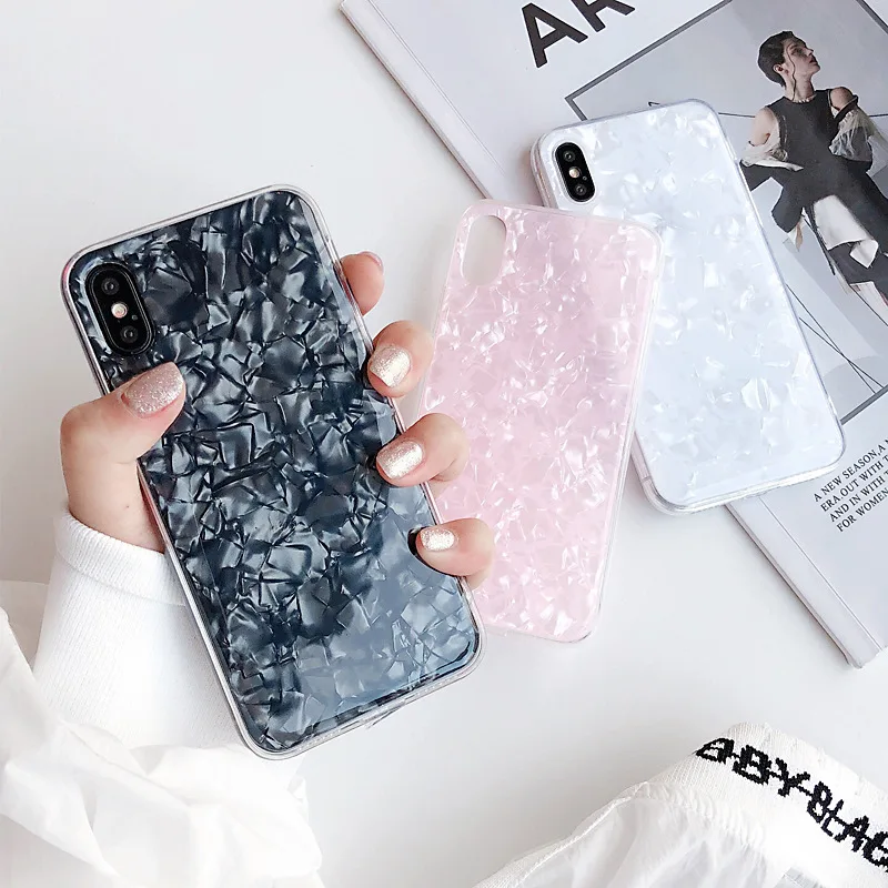 1PCs Silicone Glossy Marble Case Bling Conch Shell Epoxy Glitter Soft TPU Cover for IPhone 7/8/X/XR/XS Max Protective Cases
1PCs Silicone Glossy Marble Case Bling Conch Shell Epoxy Glitter Soft TPU Cover for IPhone 7/8/X/XR/XS Max Protective Cases