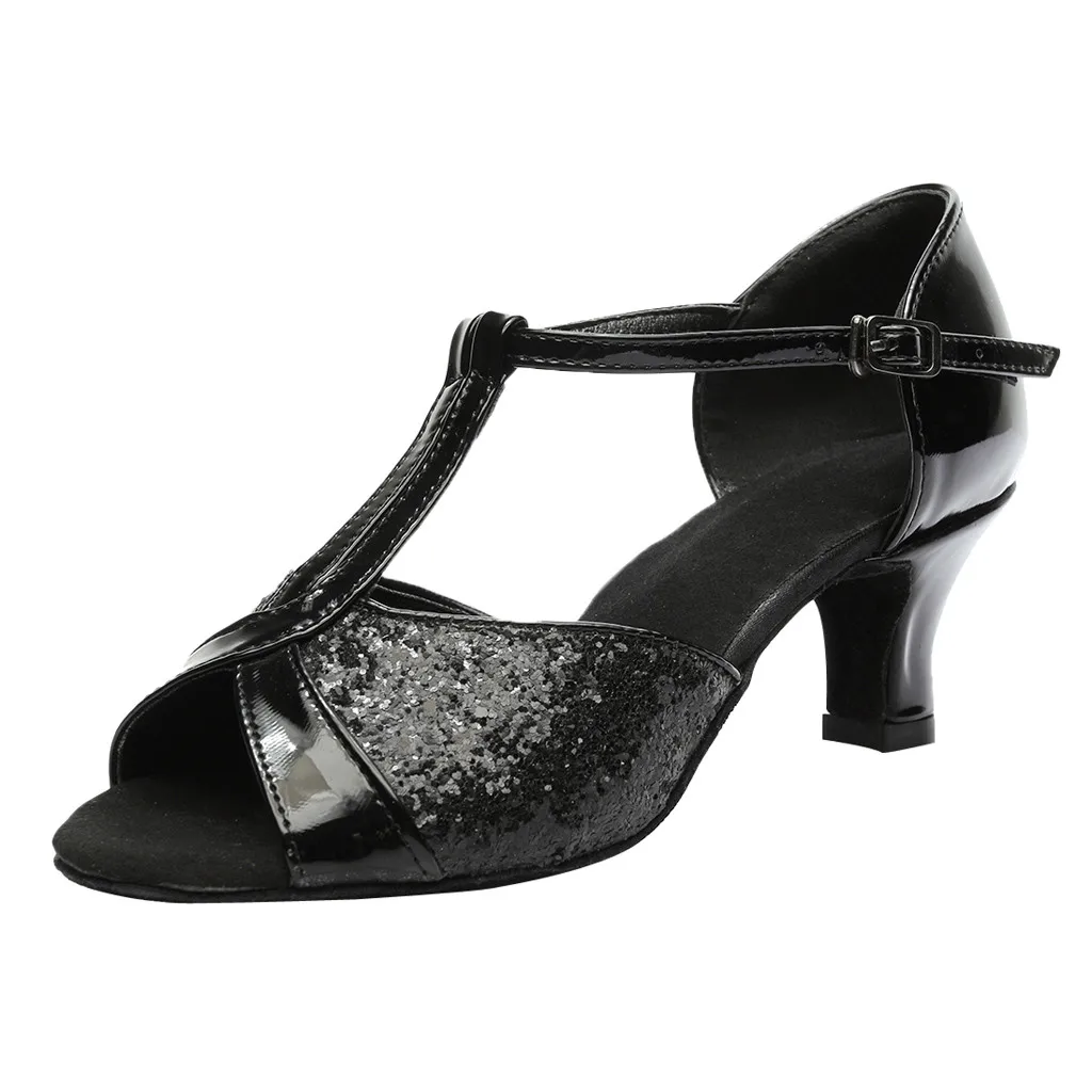 Женские сандалии SAGACE черные туфли на квадратном каблуке с открытым носком для