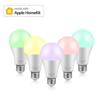 Smart WiFi Bulb Dimmable LED Bulbs Lamp E27 Work with Apple homekit RGB Bulbs 16 Million Colors Only for IOS Voice control Lamp
Smart WiFi Bulb Dimmable LED Bulbs Lamp E27 Work with Apple homekit RGB Bulbs 16 Million Colors Only for IOS Voice control Lamp