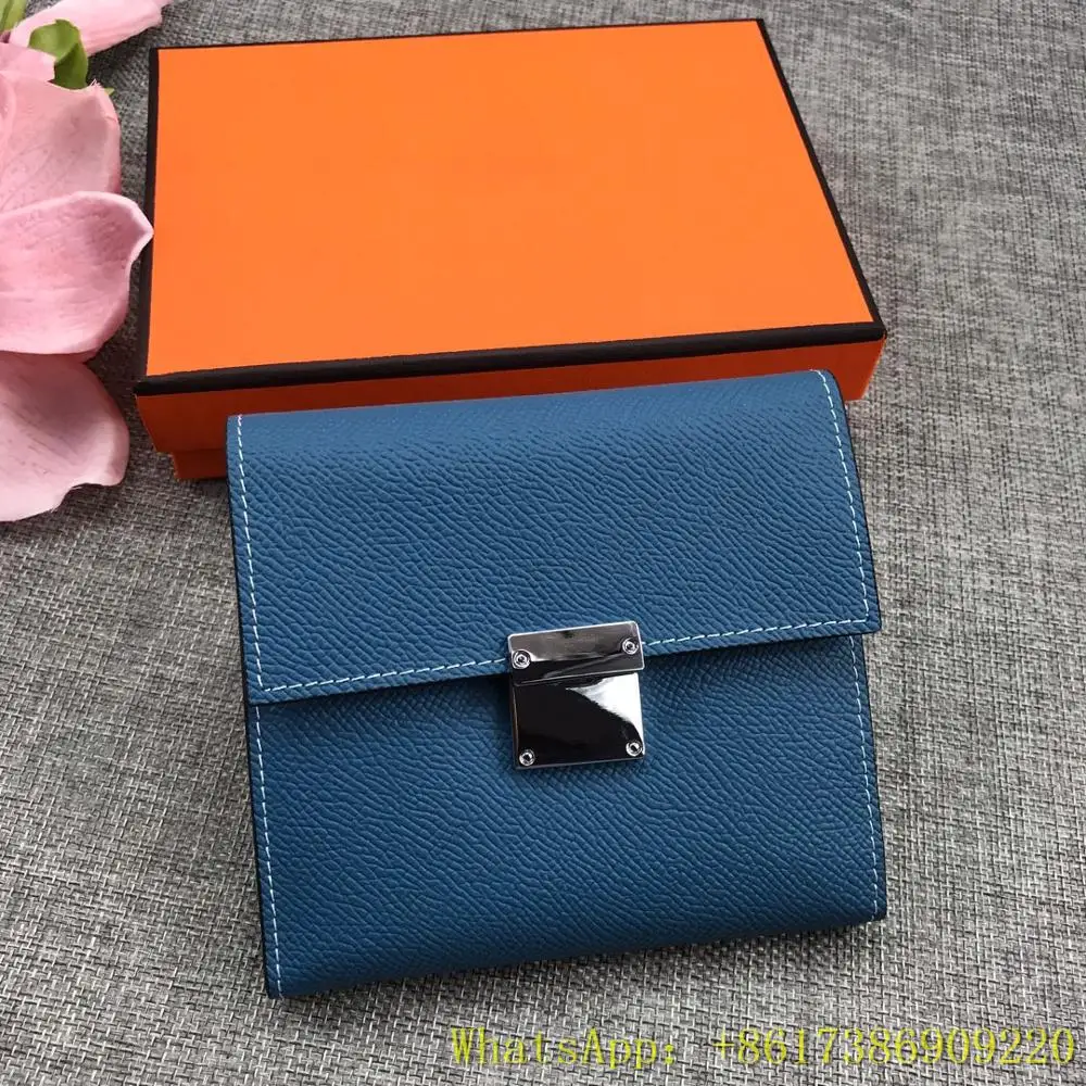 H brand Metal silver Buckle Fashion Genuine Leather woman Foldable Wallet Square Wallet Lady Card Case Luxury Designer Wallet
H brand Metal silver Buckle Fashion Genuine Leather woman Foldable Wallet Square Wallet Lady Card Case Luxury Designer Wallet
