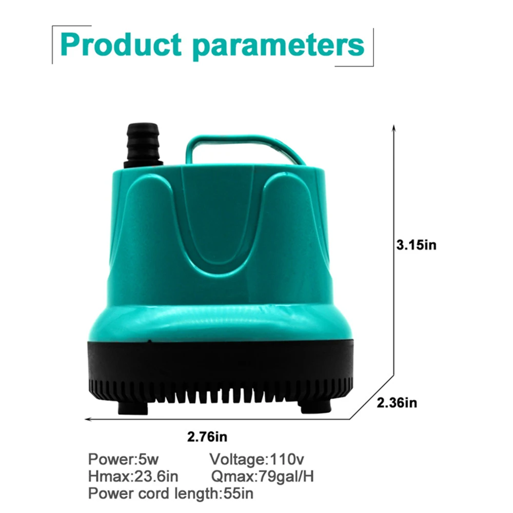 2 110V220V Ultra-Quiet Submersible Water Pump Aquarium Fish Tank Pool Powerhead Fountain Water Filter