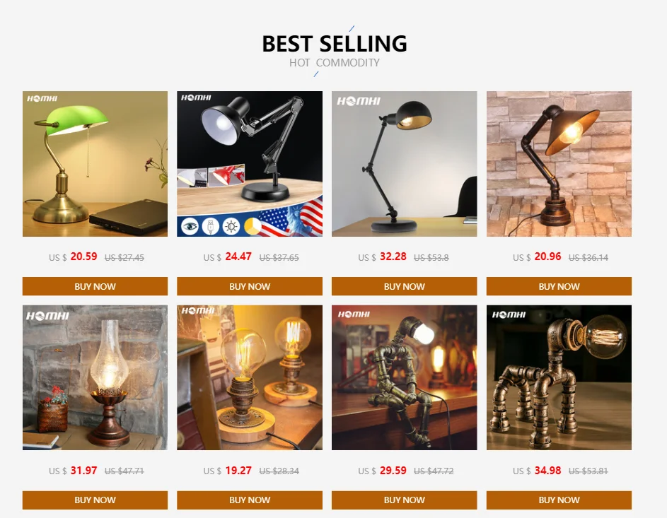 Generic Clear gl shade Homhi Lamp Art Deco Bedside Gl Lampara Led Escritorio Living Room Table