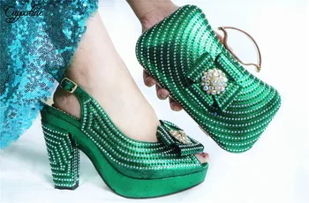 Latest green party high heel shoes matching with handbag set for fashion lady GL1912-6 Heel Height 10.5cm
Latest green party high heel shoes matching with handbag set for fashion lady GL1912-6 Heel Height 10.5cm